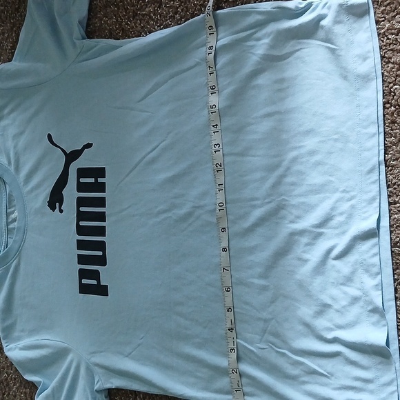 PUMA mens baby blue logo tee shirt size medium - Picture 7 of 11